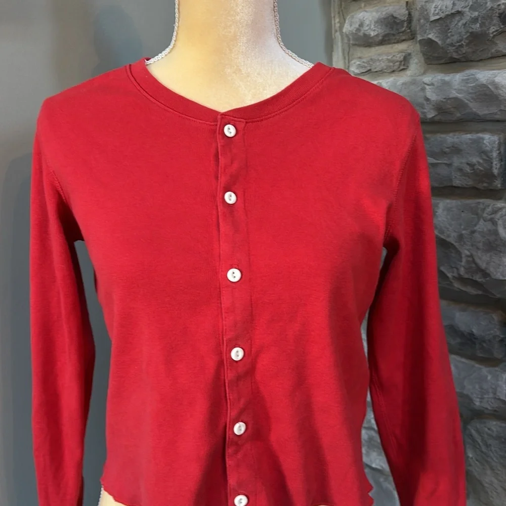 Women’s red cardigan sweater, S, RE/DONE - Picture 2 of 6